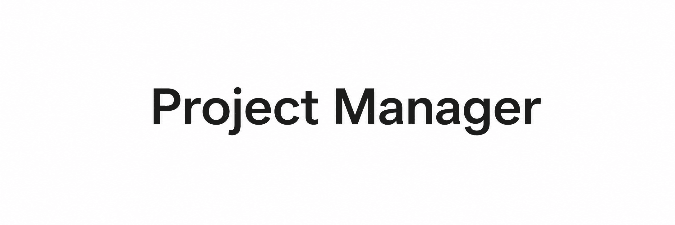 Project Manager portfolio banner